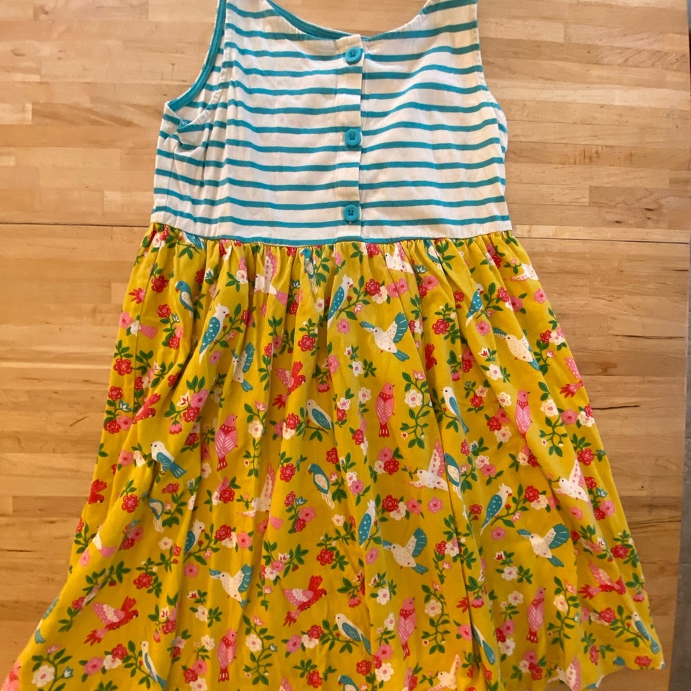 Mini Boden Blue and Yellow Sleeveless Sundress